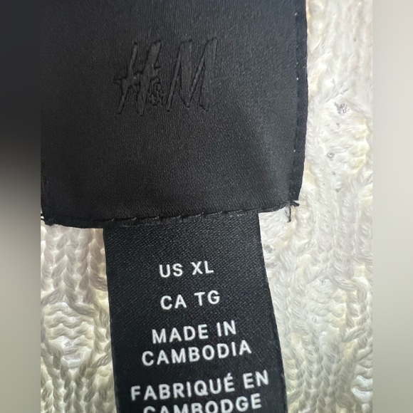 H&M heavy weight cable men’s sweater XL - Picture 6 of 8